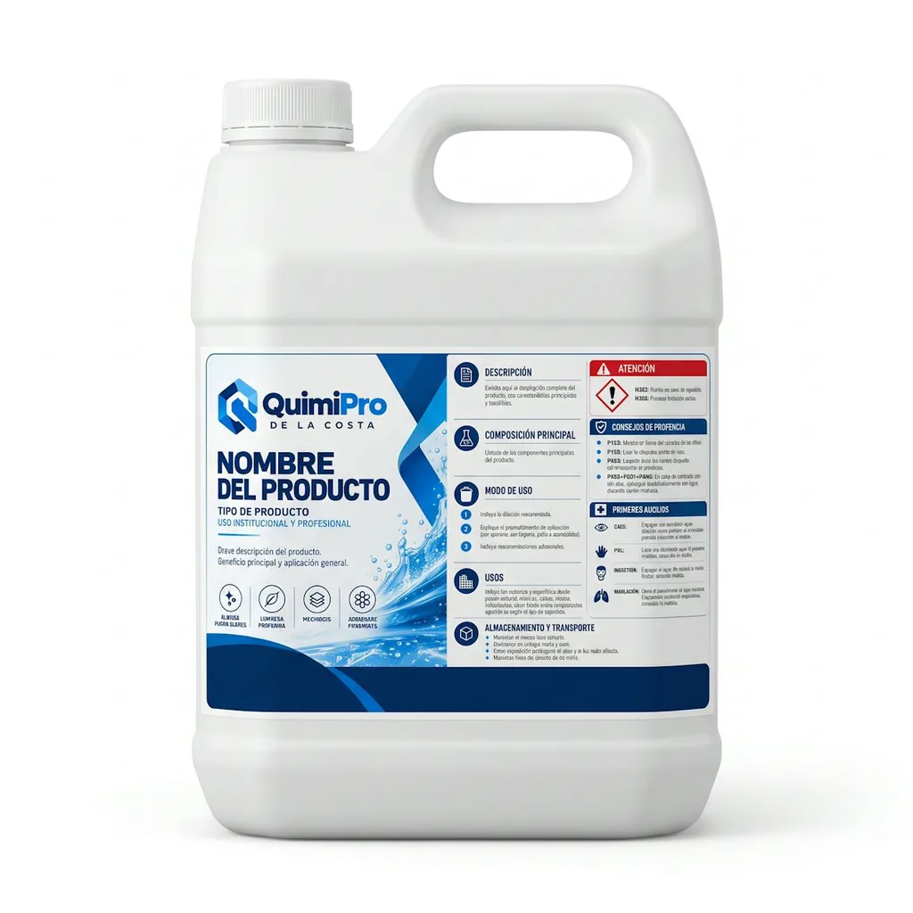 Envase de muestra QuimiPro (garrafa) para Desincrustante