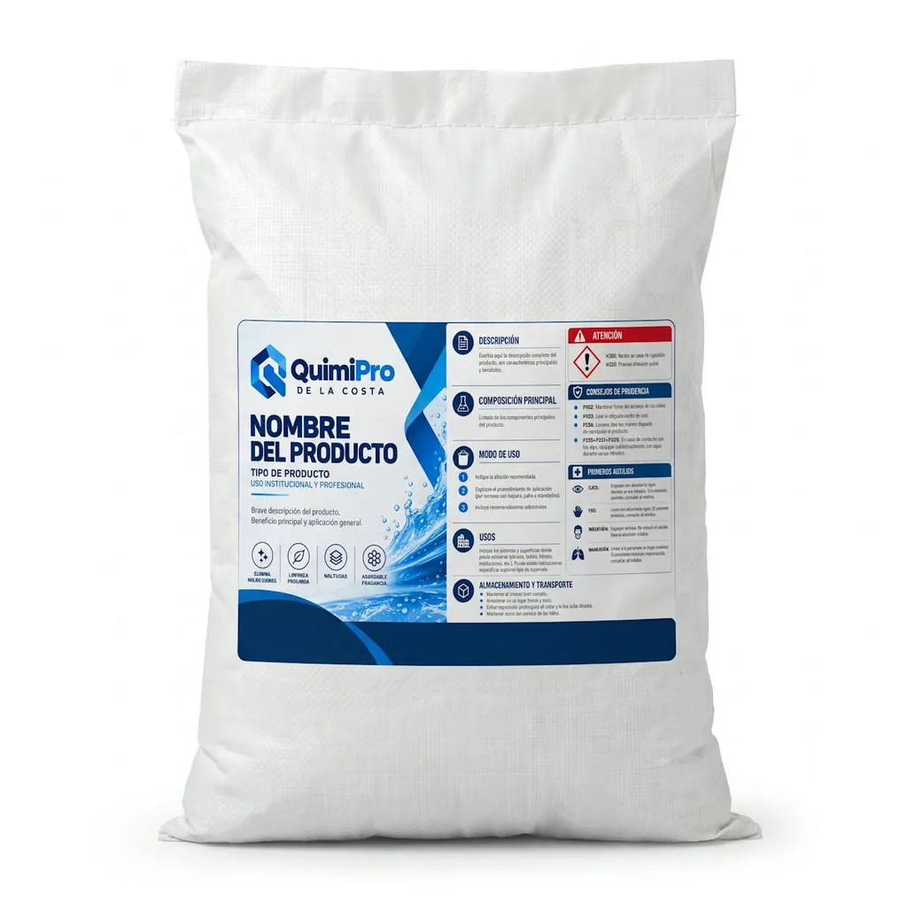Envase de muestra QuimiPro (saco) para Hipoclorito de calcio 70%