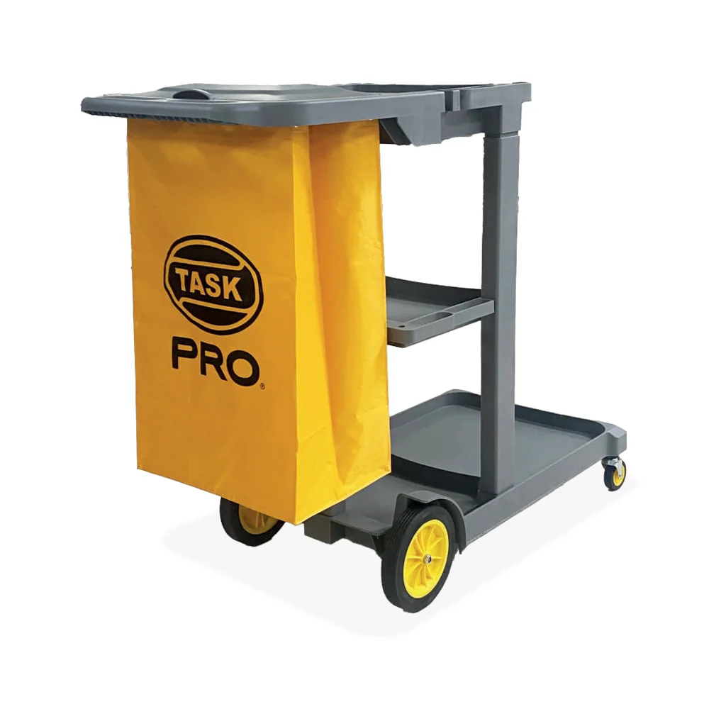 Carro de limpieza con bolsa de vinilo, fabricante Task Pro